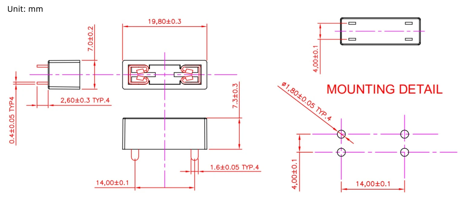 PCB Panel Mount MINI ATO ATT Blade Fuse Clip Holder dimension PCB Panel Mount MINI ATO ATT Blade Fuse Clip Holder dimension