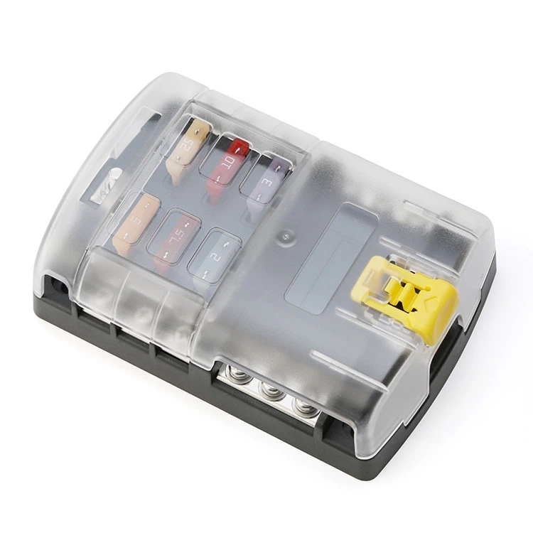 Caja de fusibles de cuchilla de 6 circuitos con bus negativo
